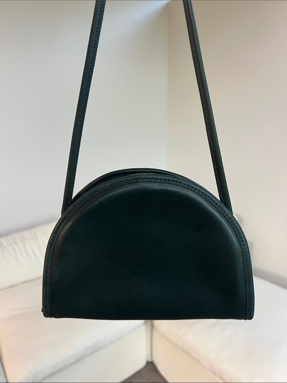 RARE vintage Coach kimball 0053-229 bottle green leather crossbody shoulder bag